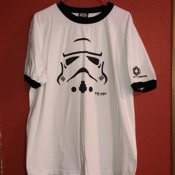 Star Wars TK 421 Mens XL Black White Ringer Tshirt